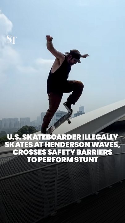 American skateboarder illegally skates at Henderson Waves, crosses safety barriers for tricks