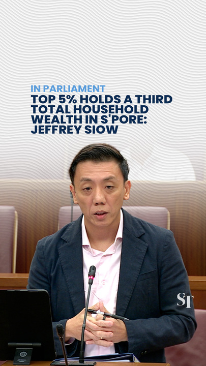 Top 5% holds a third total household wealth in S'pore: Jeffrey Siow