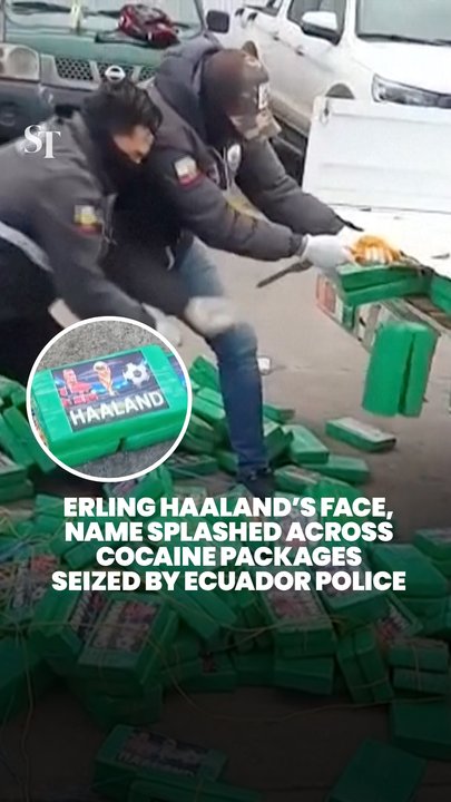 370kg of cocaine with Erling Haaland on packaging seized by Ecuador police