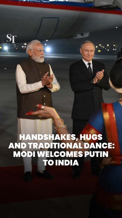 Handshakes, hugs and traditional dance: Modi welcomes Putin to India