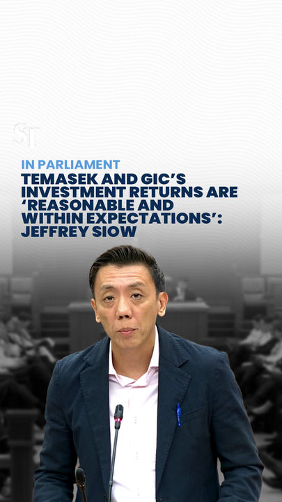 Temasek and GIC’s investment returns are ‘reasonable and within expectations’: Jeffrey Siow