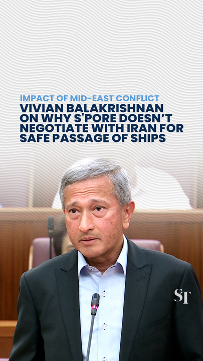 Vivian Balakrishnan on why S'pore doesn’t negotiate with Iran for safe passage of ships