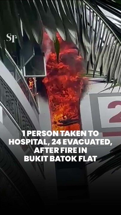24 evacuated, 1 taken to hospital after Bukit Batok HDB flat fire