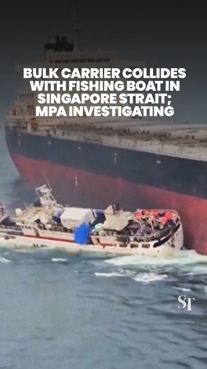 Bulk carrier collides with fishing boat in Singapore Strait; MPA investigating