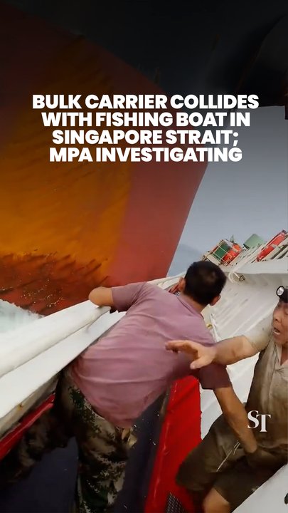 Bulk carrier collides with fishing boat in Singapore Strait; MPA investigating