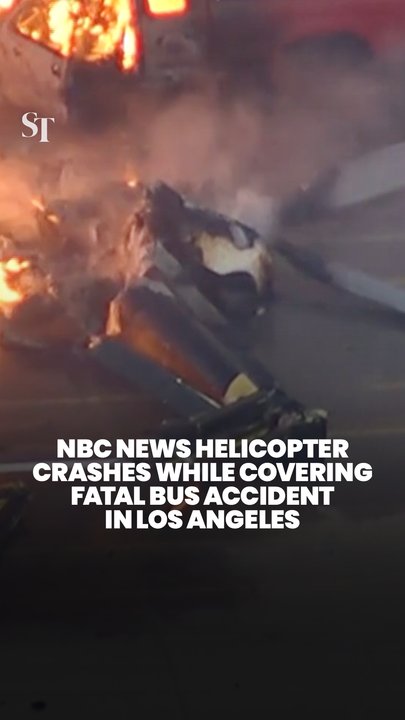 3 people dead after NBC News chopper crashes near site of fatal bus accident in Los Angeles