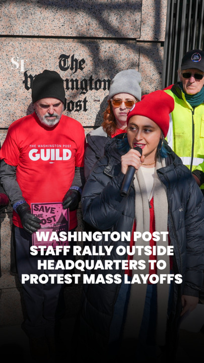 Hundreds gather in Washington to oppose Washington Post cuts