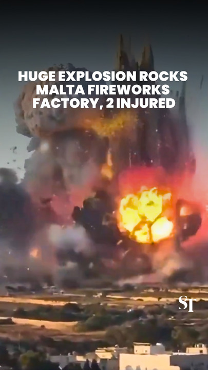 Huge explosion rocks Malta fireworks factory, 2 injured