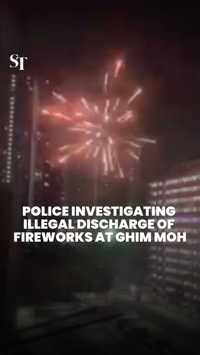 Police investigating illegal discharge of fireworks at Ghim Moh