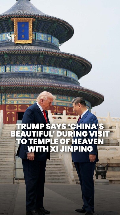 Trump visits China’s Temple of Heaven accompanied by China’s Xi