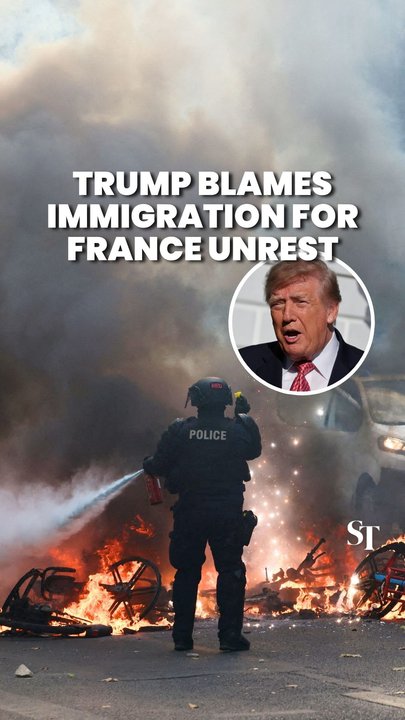 Trump blames immigration for France protests: ‘Close up your borders’