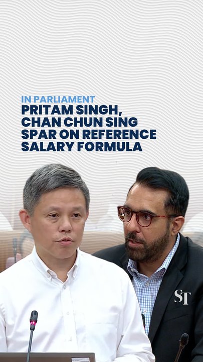 Pritam Singh and Chan Chun Sing spar on reference salary formula