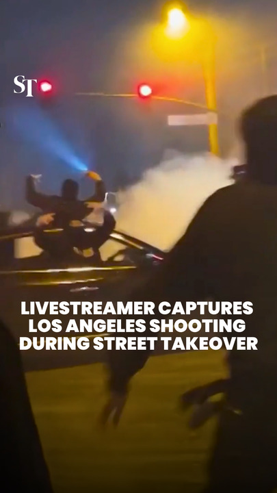 Livestreamer captures Los Angeles shooting during street takeover