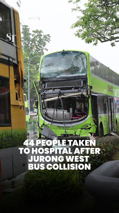 44 people taken to hospital after bus collision in Jurong West