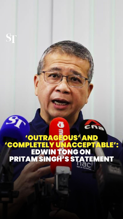 Outrageous, wrong and completely unacceptable: Edwin Tong on Pritam Singh’s statement