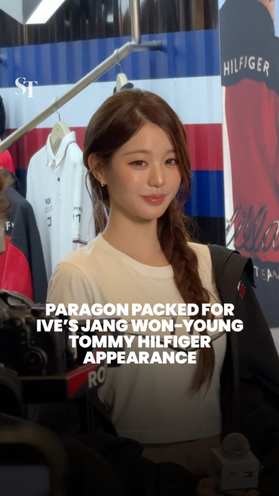 Ive's Jang Won-young draws huge crowds for Tommy Hilfiger pop-up
