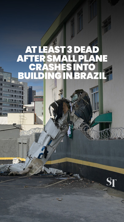 At least 3 dead after small plane crashes into building in Brazil