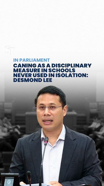 Schools use caning if all other measures are inadequate: Desmond Lee on new bullying guidelines