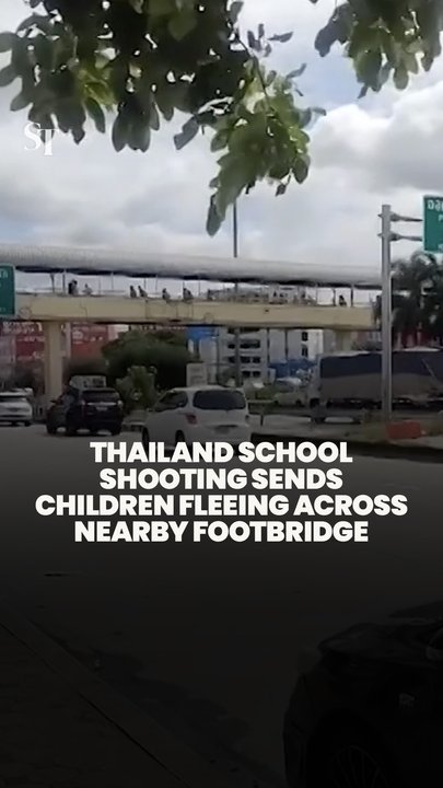 Thailand school shooting sends children fleeing across nearby footbridge