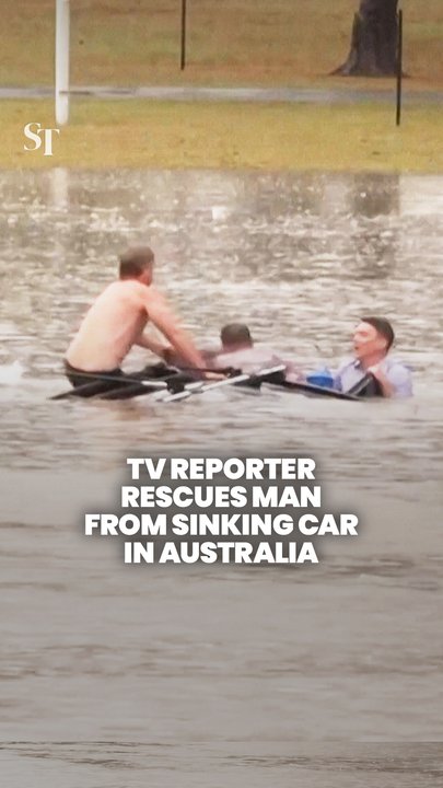 ‘Terrifying’: Australia TV reporter rescues driver from sinking car