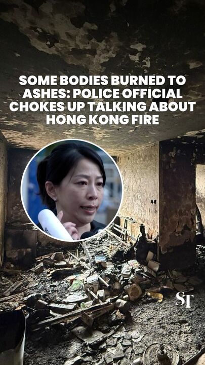 Hong Kong fire: ‘Some bodies have been burned to ashes’, says police official as she chokes up