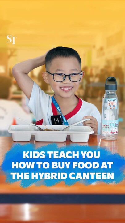 Kids teach you how to buy food at the hybrid canteen