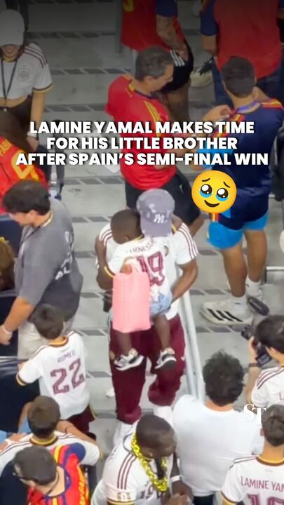 Spain winger Lamine Yamal shares a sweet moment with his little bro after World Cup semi-final win