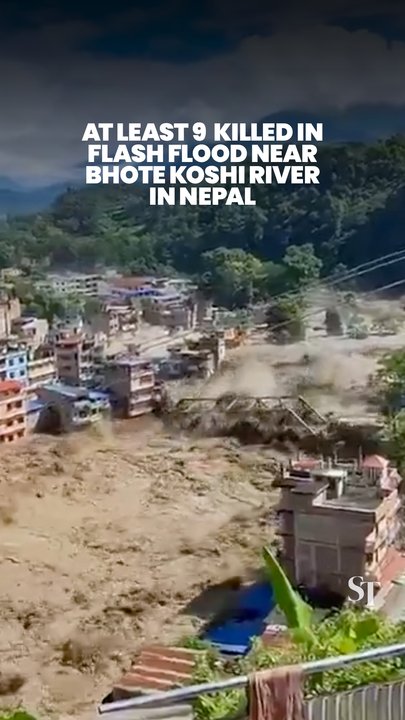 Flash flood in mountainous region of Rasuwa, Nepal, washes away villages and infrastructure, kills 8