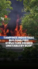 Tampines Industrial Building Fire: Estrutura considerada instável por SCDF