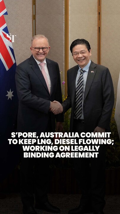 Singapore, Australia commit to keep LNG, diesel flowing; working on legally binding agreement