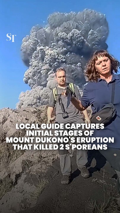 Indonesia guide catches early stages of Mount Dukono eruption on video