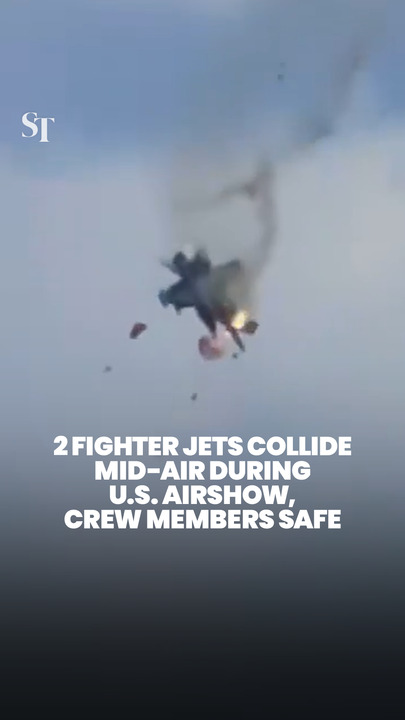 4 crew members safe after 2 fighter jets collide during Idaho airshow
