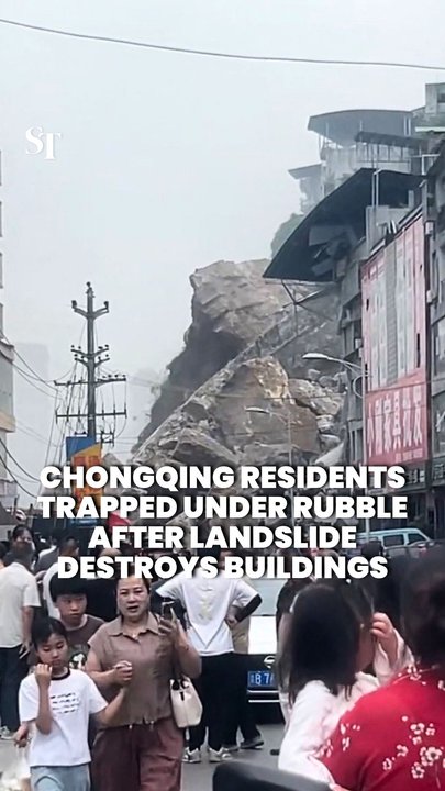 Chongqing residents buried under rubble after landslide