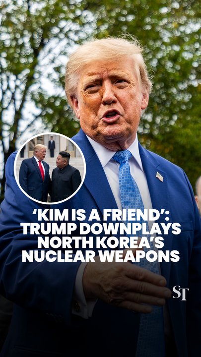 Trump says Kim is a friend when asked about North Korea’s nuclear weapons