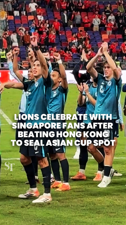 Lions and Singapore celebrate Asian Cup qualification after beating Hong Kong