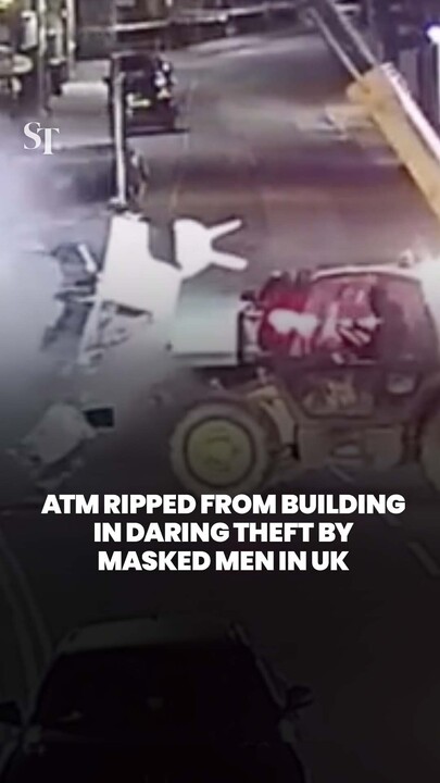 Tens of thousands stolen after masked thieves steal ATM in Cambridgeshire, UK