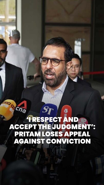 ‘I respect and accept the judgment’: Pritam Singh loses appeal against conviction