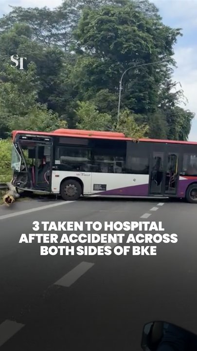 Bus driver and 2 motorists hospitalised after accident across both sides of BKE