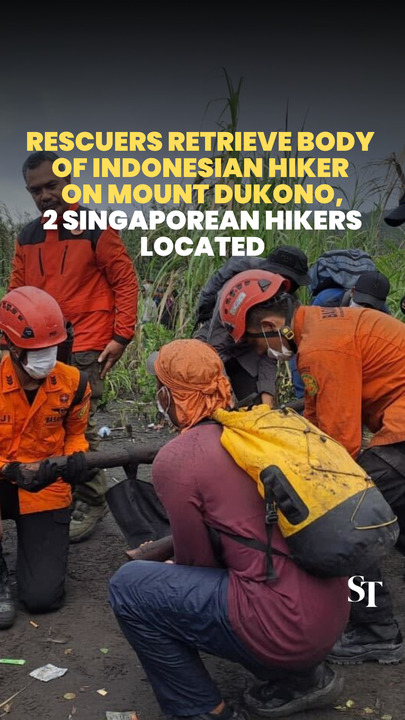 Rescuers retrieve body of Indonesian hiker on Mount Dukono, 2 Singaporean hikers’ positions located