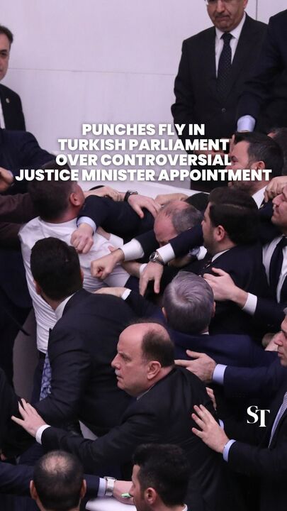 Brawl in Turkey’s Parliament over controversial appointment of justice minister