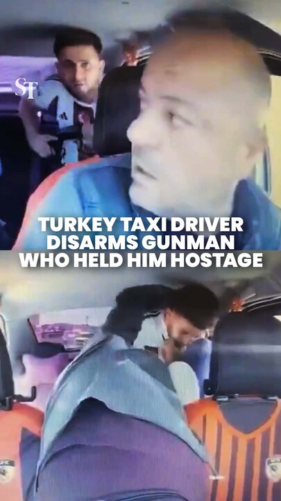 Taxi driver held at gunpoint in Turkey disarms his shotgun-wielding hostage taker