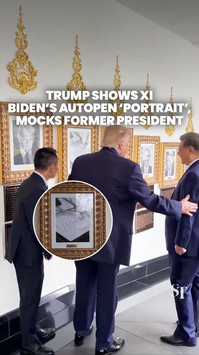 Trump shows Xi photo of Biden’s autopen ‘portrait’