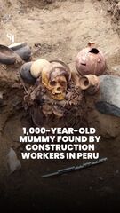 Mamãe de 1.000 anos encontrada pelos trabalhadores da construção no Peru