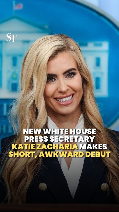 Katie Zacharia, the new White House press secretary, holds rocky first press briefing