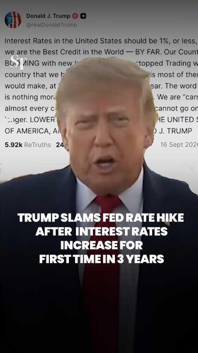 Trump on interest rate increase and confidence in Fed Chair Kevin Warsh