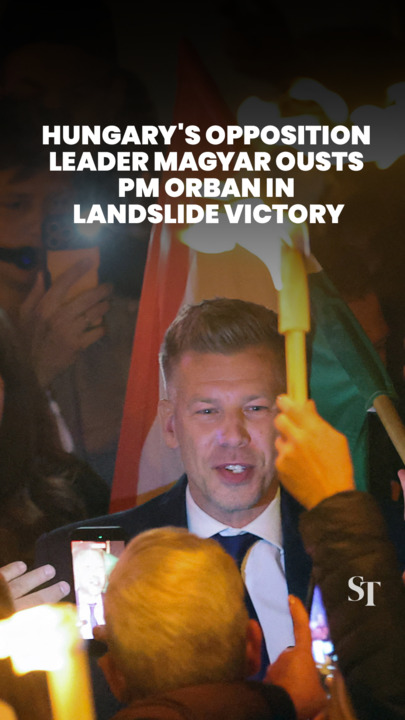 Thousands celebrate Hungary election result in Budapest as Magyar ousts Orban