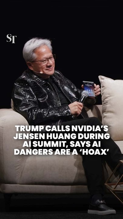 Donald Trump plays down AI dangers during call with Nvidia chief Jensen Huang