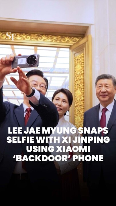 Lee Jae Myung takes selfie with Xi Jinping using Xiaomi ‘backdoor’ phone