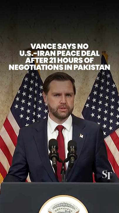 J.D. Vance says no US-Iran peace deal after 21 hours of negotiations in Pakistan