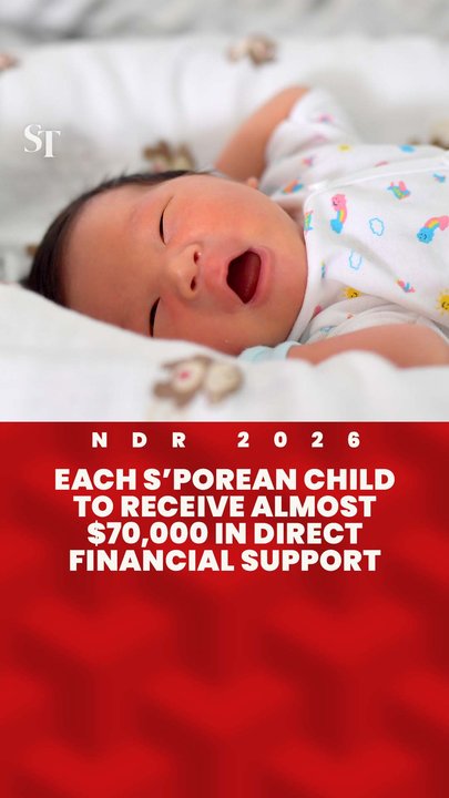 S’porean children to get nearly $70,000 in direct financial support til they’re 17 | NDR 2026